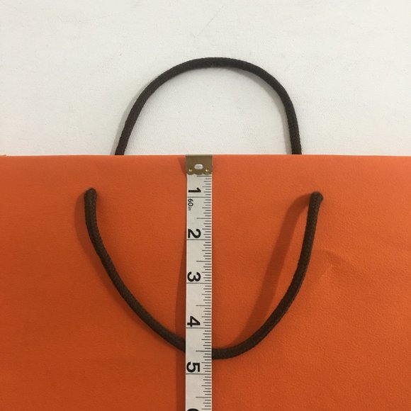 Hermes Authentic Paper Shopping Gift Bag 18.5 x 16.5 x 6.5 Rectangular Orange - Picture 8 of 12